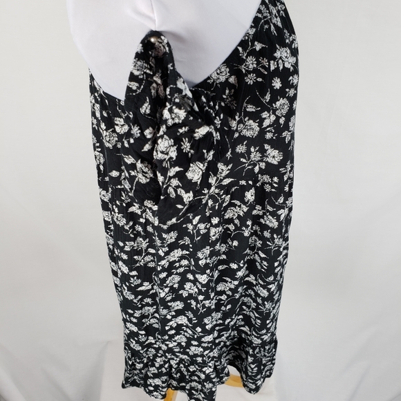 Mossimo Dress Long Top Black Floral Off Shoulder - Picture 8 of 12